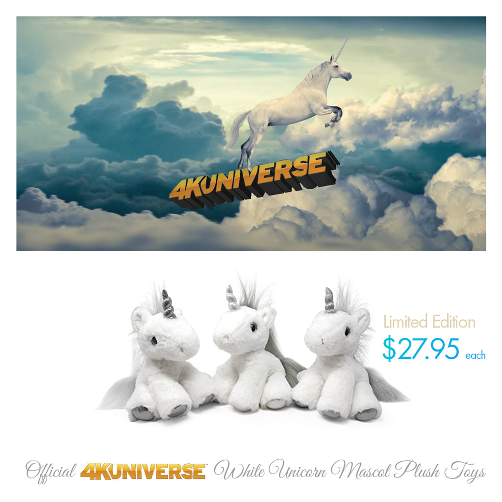 Official 4KUNIVERSE White Unicorn Mascot Plush Toys